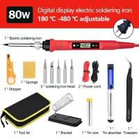 ราคา หัวแร้งไฟฟ้า80W หัวแร้งบัดกรี 100Wหัวแร้งบัดกรี ตัวควบคุมอุณหภูมิหัวแร้ง ปรับอุณหภูมิได้ 180 480องศา ปากกาหัวแร้งบัดกรี หน้าจอดิจิตอล LED (22157761010)