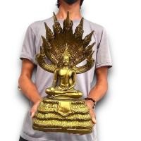 ราคา พระนาคปรก งานสวยพรีเมี่ยม สีทองโบราณ ขนาด 5 นิ้ว สูงประมาณ 14 นิ้ว ผ่านพิธีเเล้ว (21204769869)