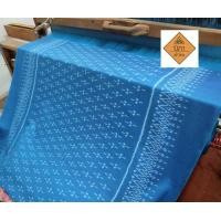 ราคา ผ้าฝ้ายมัดหมี่ทอมือ 4 ตะกอ ลายแมงปอสีฟ้า (21528485221)