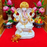 ราคา พระพิฆเนศอินเดีย ปางปลดหนี้ประทานทรัพย์ เสริมโชคลาภเงินทอง หน้าตัก3นิ้ว สูง15ซม มีหลายสีให้เลือกบูชา (2719024669)