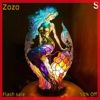 ราคา Zozo Ready Stock ชุดโคมไฟโต๊ะสัตว์แมวกระจกสีมังกรหมาป่าม้านกฮูกเต่าเต่าเต่าช้างนางเงือกโคมไฟตั้งโต๊ะไฟกลางคืน (21457274769)