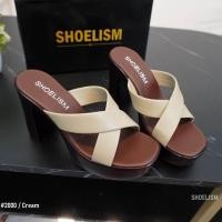 ราคา 2000 สวยหรูดูแพง รองเท้าส้นสูง หน้าไขว้ หนังนิ่มเบา ใส่สบาย (15939854073)