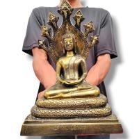 ราคา หลวงพ่อนาค พระพุทธรูปนาคปรกโบราณ หน้าตัก5นิ้ว สีทองโบราณ วัดโพธิ์ชัยศรี อุดรธานี เป็นพระพุทธรูปโบราณคู่บ้านคู่เมือง (19913516571)