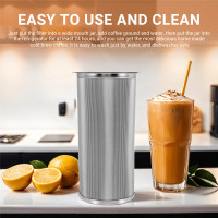 ราคา Coffee Filtesr for Wide Mouth Jar Stainless Steel Ultra Fine Mesh Tea with Fruit Infuser Ice Coffee Maker Ice Tea Maker Cold Brew Coffee Maker (22149877208)