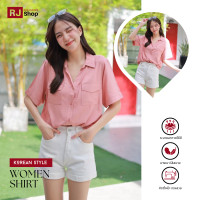 ราคา เสื้อเชิ้ตแขนสั้น กระเป๋าคู่ เนื้อผ้า Korean Silk GZ 161 (20272245396)