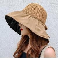 ราคา หมวกสาน ปีกกว้าง ทรงสวย ตกแต่งด้วยโบว์ด้านหลัง เหมาะกับทุกลุค หมวกสำหรับผู้หญิงพับได้ ใส่ได้ทุกโอกาส เข้ากับรูปหน้า (22721392647)