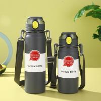 ราคา 800ml Double Stainless Steel 304 Sport Thermal Flask With Straw Portable Thermal Water Bottle With Strap Tumbler (16383002327)