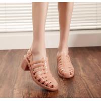 ราคา รองเท้ายาง รองเท้าหนังแก้ว แบบสวมมีรัดส้น หุ้มเท้า ส้นตึก ใส่สบายยางนิ่มไม่กัดเท้า sy163 (22529137563)