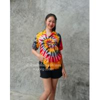 ราคา เสื้อมัดย้อม เสื้อฮาวาย ใส่ได้ทั้งชายและหญิง ผ้ามัดย้อม (22202583005)