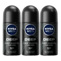 ราคา นีเวีย เมน ดีพ ดาร์ควูด โรลออน 25 มล x 3 NIVEA Men Deep Dark Wood Roll On 25 ml x 3 (21191835992)