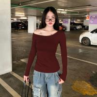 ราคา SpinnyHouse เสื้อแขนยาว ปาดไหล่ข้างเดียว ผ้าเรย่อน แต่งจับจีบย่นข้างเพิ่มความเพรียว ผ้าบาง รุ่น แขนยาวปาดเฉียง (23046502651)
