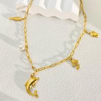 ราคา สร้อยคอจี้รูปปลาและปลาดาวชุบทองจาก Yuki สำหรับปาร์ตี้ชายหาดฤดูร้อนของเต่าปลาโลมา (22794706270)