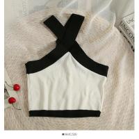 ราคา J125 เสื้อเกาะอก ดีเทลคล้องคอ เสื้อครอปแขนกุด เปิดไหล่ โชว์สะดือ สุดเซ็กซี่ (21524690305)