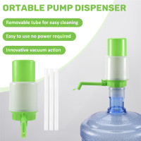 ราคา 1x Drinking Water Pump Manual Bottled Hand Press Portable Pump Dispenser (22264487823)