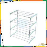 ราคา ชั้นวางรองเท้า ชั้นเก็บรองเท้า ชั้นวางรองเท้าสแตนเลส Stainless Shoe Rack ชั้นวางรองเท้าสแตนเลส ที่วางรองเท้า 3 4ชั้น มี3สี (22208254320)