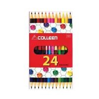 ราคา สีไม้ colleen ดินสอสีไม้ คอลลีน สีธรรมดา นีออน คลอรีน 12 24 36 48 60 72 120 สี รุ่น 775 หัวเดียว 787 สองหัว S24 (22100027248)