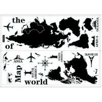 ราคา HONGXIA แผนที่2ชิ้น เซ็ตของโลกสติ๊กเกอร์ติดผนังกันน้ำมีกาวในตัวสติ๊กเกอร์ตกแต่งผนัง DIY สำหรับสำนักงาน2ชิ้น เซ็ต Globrotter ดี (22101560026)