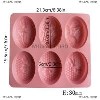ราคา WHUEAL3 แม่พิมพ์สบู่ซิลิโคนผึ้งผึ้งผึ้งทำสบู่แบบแฮนด์เมด6ช่องแม่พิมพ์ทำสบู่รูปวงรีทำ3D ทรงรีแม่พิมพ์ทำสบู่ด้วยตัวเอง (22690195418)