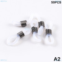 ราคา WED711 50ชิ้นยางกันลื่นห่วงโซ่ตัวยึดปลายสายรัดแว่นตายางปรับได้ (22498634110)