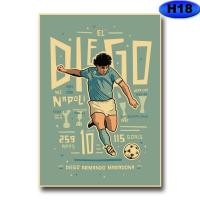ราคา Diego Maradona โปสเตอร์กระดาษโปสเตอร์ย้อนยุคคราฟท์งานตกแต่งผนังสำหรับห้องนั่งเล่นบ้านห้องนอนบาร์42x30cm การตกแต่งศิลปะหัตถกรรม (17180537189)