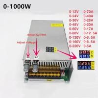 ราคา หม้อแปลงแหล่งกระจายไฟ AC AC DC ปรับได้220V 110V ไปยัง DC 12V 24V 36V 48V 60V 80V 120V 160V 220V 1000W จอแสดงผลดิจิตอล (22006738566)