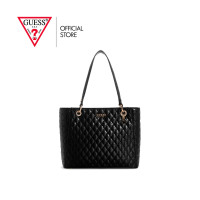 ราคา GUESS กระเป๋า รุ่น GG932224 YARMILLA SMALL NOEL TOTE สีดำ (22190734947)