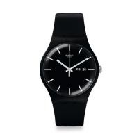 ราคา Swatch Swiss Watch Cool Pure สีดำ ลำลอง ตัวชี้แท้สไตล์ผู้ชาย ผู้หญิง Suob720 หน้าปัดใหญ่ยาง สายคล้อง ระบบควอตซ์ (8438454583)