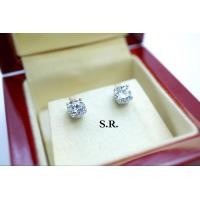 ราคา S R ต่างหูทองคำขาว ต่างหูเพชร เม็ดละ 0 50 กะรัต เพชรน้ำ 100 ขาววสวยไฟดีน้ำ พร้อมใบรับรองสินค้าเคลือบทองคำขาวแท้ 100 (22865288041)