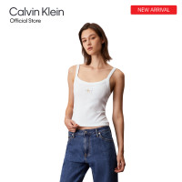 ราคา CALVIN KLEIN เสื้อกล้ามผู้หญิง Ribbed Cotton ทรง Slim Fit รุ่น J223559 YAF สีขาว (22809523758)