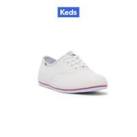 ราคา KEDS รองเท้าผ้าใบ แบบผูกเชือก รุ่น CHAMPION LEATHER BOTTOM FOXING STRIPE สีขาว WH68076 (22780692878)
