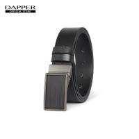 ราคา DAPPER เข็มขัดหนังแท้ Two Tone Reversible Plaque Buckle Belt ใส่ได้ 2 ด้าน สีดำ (22534900422)