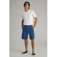 ราคา Mc jeans กางเกงยีนส์ขาสั้น ผู้ชาย เอวกลาง สียีนส์ฟอกเข้ม MAJZ084 (22733840922)