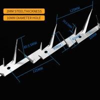 ราคา รั้วเหล็กกันขโมย wall spikes security เหล็กกันขโมย ยาว125cm เหล็กหนา2mm รั้วเหล็กกันขโมย สำหรับติดตั้งบนรั้ว กำแพง ผนัง รั้วลวดหนาม ลวดหนาม (21636187870)