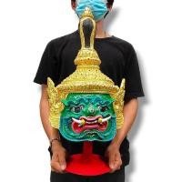 ราคา เศียรครูท้าวเวสสุวรรณ พระพักตร์สีเขียว ขนาดครอบหัวได้ มีขาตั้งเศียรแถมให้ ผ่านพิธีปลุกเสกครอบครูแล้วบูชาได้เลย (19902697402)