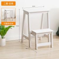 ราคา สตูลไม้เนื้อแข็ง Multi functional ในครัวเรือนบันไดในร่ม หนาขึ้น พับ Dual purpose สามขั้นตอนขนาดเล็กบันไดเก้าอี้ความสูงสตูล (17819075860)