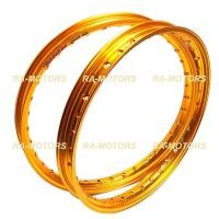 ราคา บันไซ BANZAI วงล้อ 1 คู่ วงล้ออลูมิเนียมขนาด 1 40 และ 1 20 ขอบ 17 สีทอง สีน้ำเงิน สีแดง สีดำ สีเงิน สีส้ม สีม่วง สีเขียว สีชมพู สีฟ้า ล้อขอบ17 ล้อมอไซ ล้อมอไซค์ ล้อมอเตอร์ไซค์ ล้อโล ขอบ17 ล้อมิเนียม (