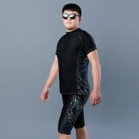 ราคา ชุดว่ายน้ำชายไซส์ใหญ่ 4XL 9XL สีดำ ลายจุด ลายใบไม้ เสื้อว่ายน้ำผู้ชาย กางเกงว่ายน้ำชาย (22595511203)