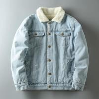 ราคา แจ็กเก็ตยีนส์ผู้ชายสำหรับฤดูหนาวยี่ห้อ AMEI KEITH เสื้อแจ็กเก็ตผ้าฝ้ายลำลองเพิ่มความหนาบุขนขนแกะเทียม (20777698272)