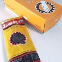 ราคา ถุงมือยาง12คู่swans3 tree tex ห่านดำหนาพิเศษ รุ่น 162 สีดำ (22985604448)