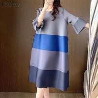 ราคา ZANZEA Korean Style Womens Dresses New Fashion Flared Short Sleeve Round Neck A Line Dresses 10 (22287434795)