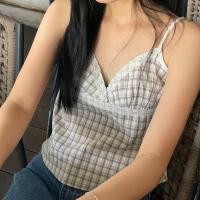 ราคา Mae top สายเดี่ยวลายสก็อต ปรับสายได้ (23028208621)