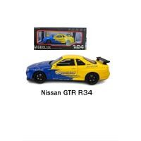 ราคา โมเดลรถเหล็ก nissan GTR R34 scale 1 24 โมเดลรถของเล่นของสะสม สินค้ามีในกทม พร้อมส่ง (22957964999)