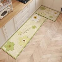 ราคา แผ่นพื้นครัวกันน้ำมันกันลื่นกันน้ำป้องกันความเมื่อยล้า Keset Dapur ลายดอกไม้สีสันสดใสไม่ลื่น Comfort พรมห้องครัวแบบยืน (22208198684)