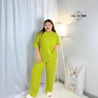 ราคา ชุดเซ็ตสาวอวบ Set 2 ชิ้น เสื้อแขนสั้น กางเกงขายาว อก 60 น้ำหนัก 100 ใส่ได้ TZ9998 (22897966714)