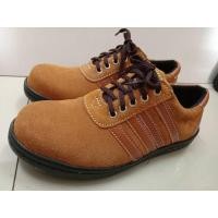 ราคา รองเท้าเซฟตี้หัวเหล็ก รุ่นหนังกลับแถบ พื้นกันลื่น หนังกลับสีน้ำตาล ดำ แทน (22142534989)