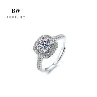 ราคา BW jewerlyแหวนแต่งงาน แฟชั่นหรูหรา 1 5 กะรัต ของขวัญแต่งงาน วันเกิดวันครบรอบปี ปรับขนาดได้ (22861301594)