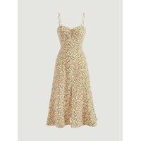 ราคา ชุดเดรส มือ2 เดรสลายดอก ผ่าสูง มือสองสภาพดี ไซร้M (20833738822)