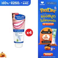ราคา แพ็ค 4 SPARKLE ยาสีฟัน สปาร์คเคิล ไวท์ 60 กรัม สูตร WHITE TOOTHPASTE (22257269087)