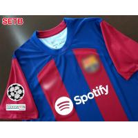 ราคา เสื้อฟุตบอล เสื้อฟุตบอลสโมสรทีม บาร์เซโลน่า เหย้า 23 24 AA0038 เกรดแฟนบอล ทำชื่อเบอร์ได้ ไซส์ยุโรป XS 4XL (19604877607)