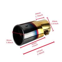 ราคา JDMGRAM ไทเทเนียมท่อไอเสียรถยนต์ท่อไอเสียเคล็ดลับ 63 มม สแตนเลสสตีลท่อไอเสียท่อรถยนต์อุปกรณ์เสริมภายนอก (17090253918)